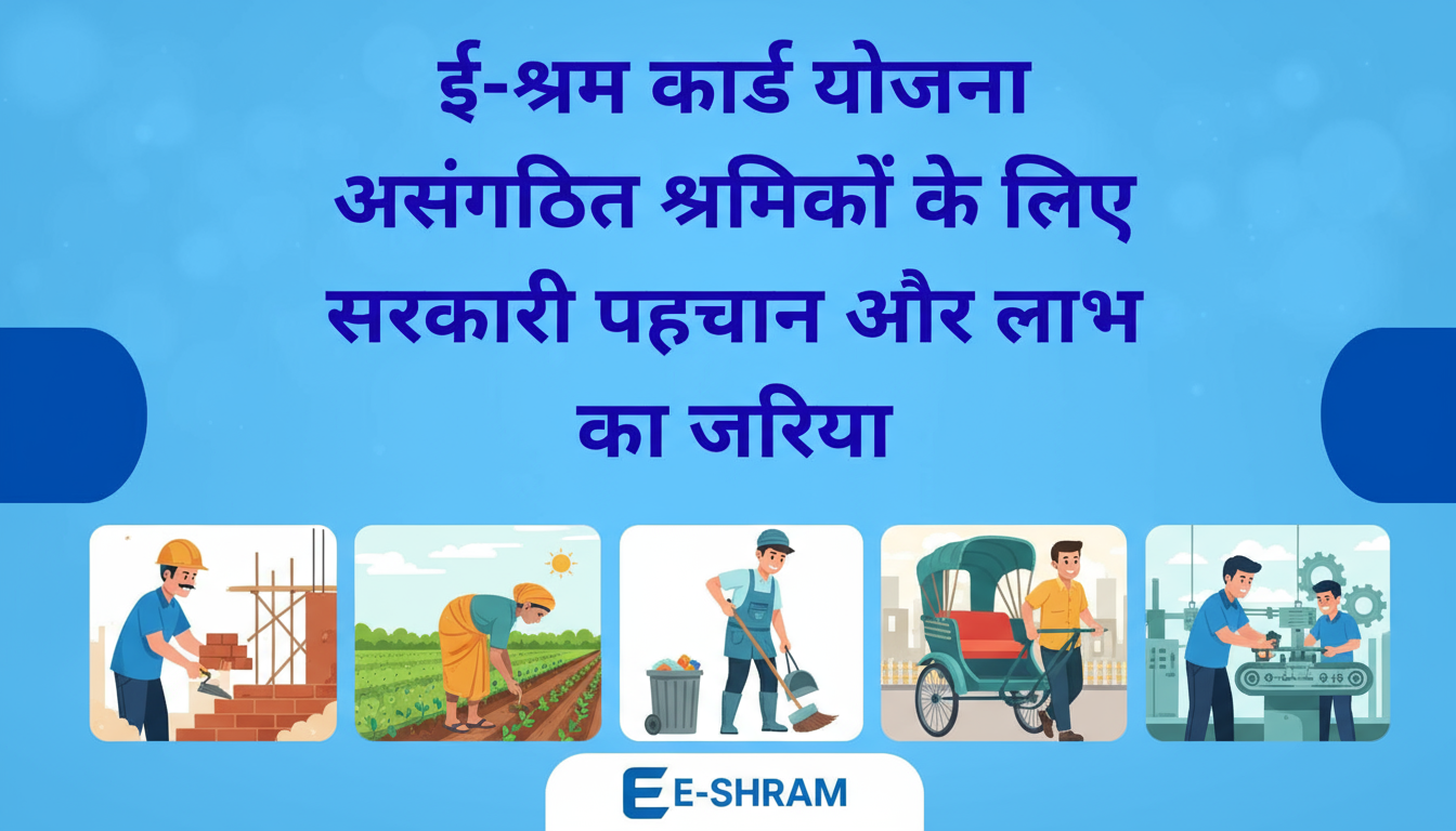 ई-श्रम कार्ड योजना: असंगठित श्रमिकों के लिए सरकारी पहचान और लाभ का जरिया ( E-Shram Card Yojana)